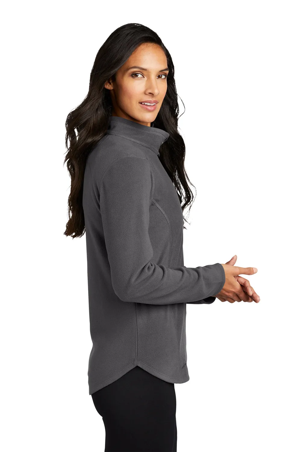 Eddie Bauer Womens Pill Resistant Microfleece 1/4 Zip Jacket - Steel Grey  Exquisite Clothing Eddie-Bauer