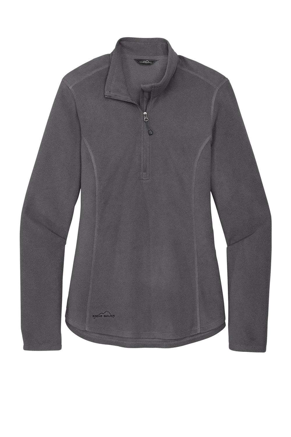 Eddie Bauer Womens Pill Resistant Microfleece 1/4 Zip Jacket - Steel Grey  Exquisite Clothing Eddie-Bauer
