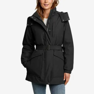 Eddie Bauer Women's Rainfoil Insulated Parka Jacket - Black Eddie Bauer