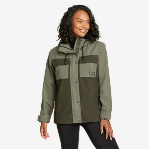 Eddie Bauer Women's Rainfoil Utility Waterproof Rain Jacket - Green Eddie Bauer