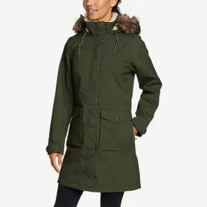Eddie Bauer Women's Riley Insulated Parka Jacket - Dark Green Eddie Bauer