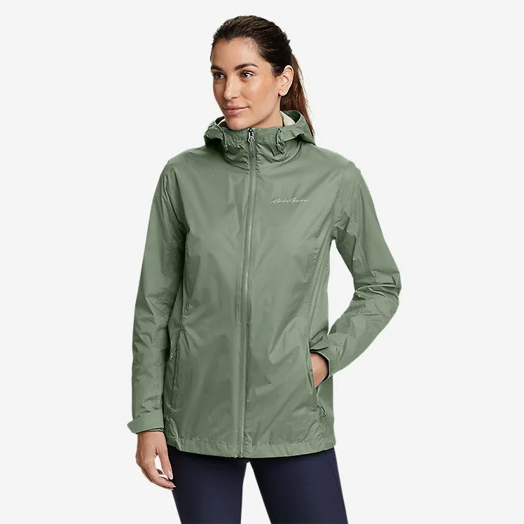 Eddie Bauer Women's RIPPAC Pro Waterproof Rain Jacket - Mineral Green Eddie Bauer