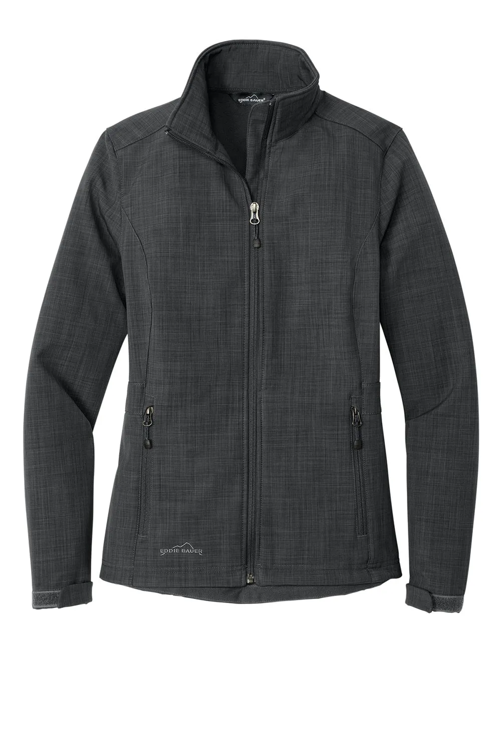Eddie Bauer Womens Shaded Crosshatch Wind & Water Resistant Full Zip Jacket - Grey  Exquisite Clothing Eddie-Bauer