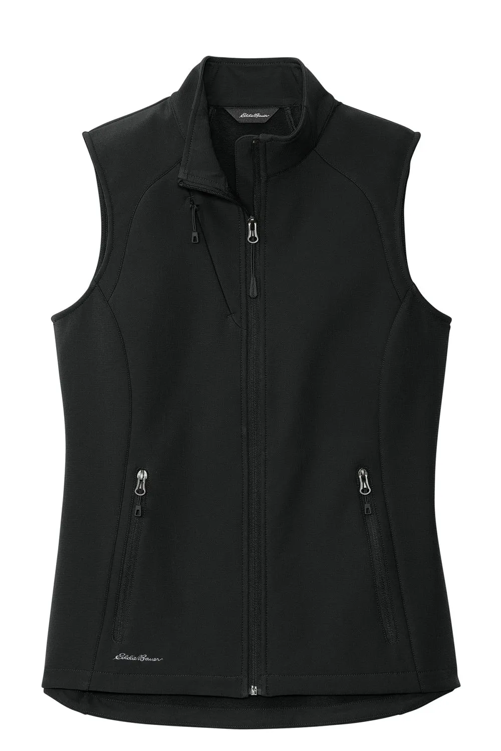 Eddie Bauer Womens Stretch Soft Shell Full Zip Vest - Deep Black  Exquisite Clothing Eddie-Bauer