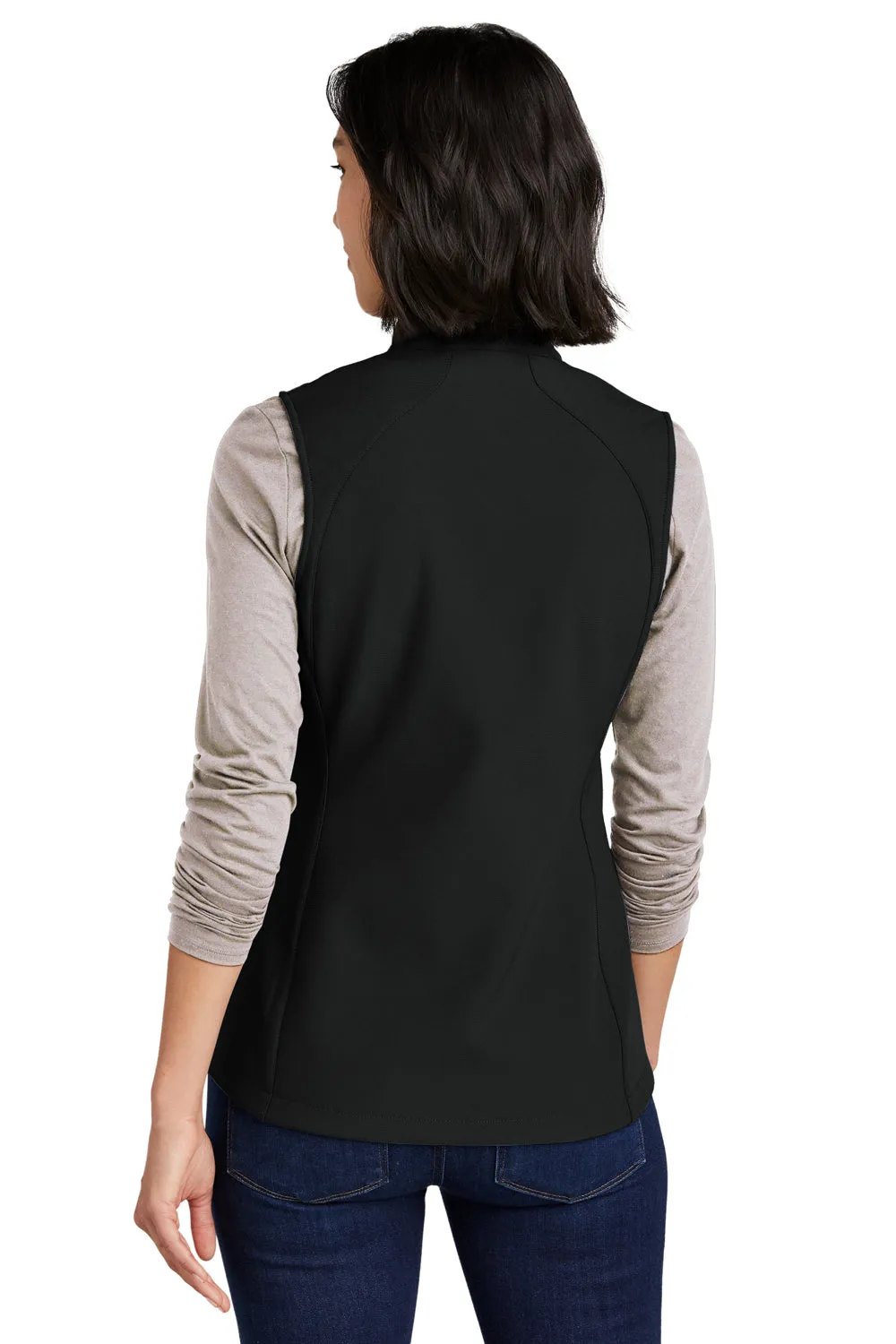 Eddie Bauer Womens Stretch Soft Shell Full Zip Vest - Deep Black  Exquisite Clothing Eddie-Bauer