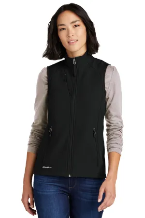 Eddie Bauer Womens Stretch Soft Shell Full Zip Vest - Deep Black  Exquisite Clothing Eddie-Bauer