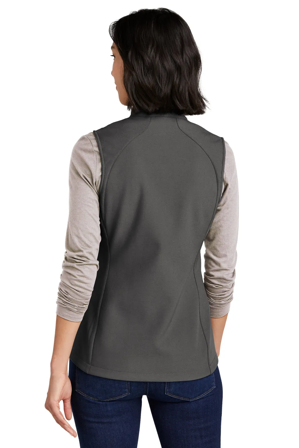 Eddie Bauer Womens Stretch Soft Shell Full Zip Vest - Iron Gate Grey