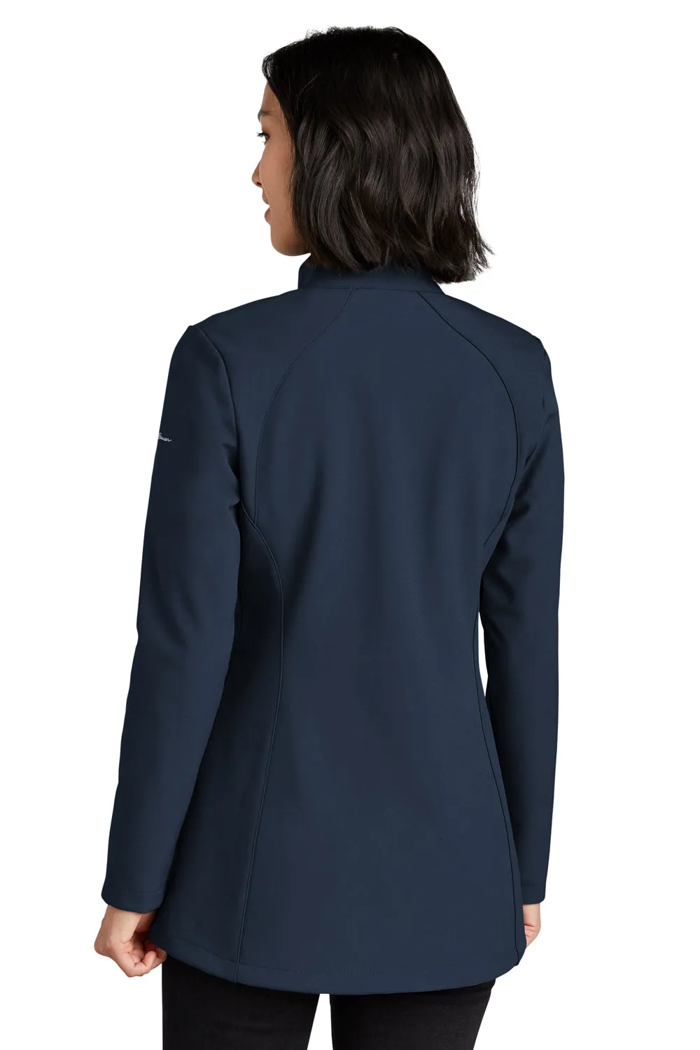 Eddie Bauer Womens Stretch Water Resistant Full Zip Soft Shell Jacket - River Navy Blue  Exquisite Clothing Eddie-Bauer