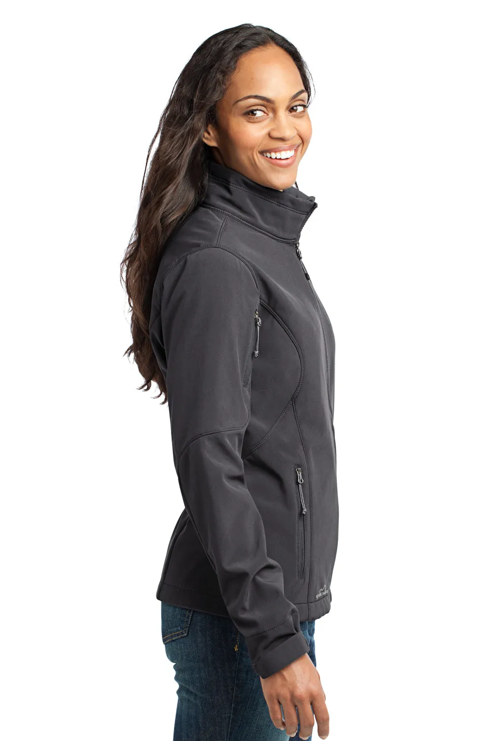 Eddie Bauer Womens Water Resistant Full Zip Jacket - Steel Grey  Exquisite Clothing Eddie-Bauer