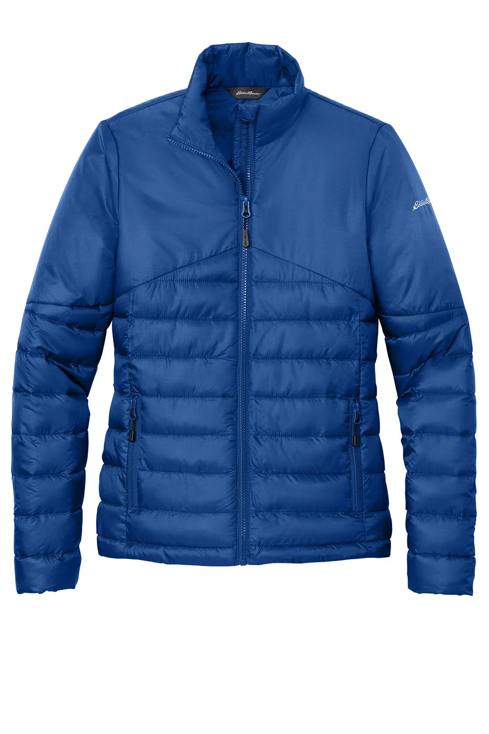 Eddie Bauer Womens Water Resistant Quilted Full Zip Jacket - Cobalt Blue  Exquisite Clothing Eddie-Bauer