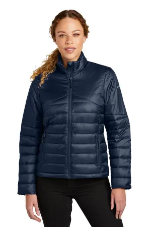 Eddie Bauer Womens Water Resistant Quilted Full Zip Jacket - River Navy Blue  Exquisite Clothing Eddie-Bauer