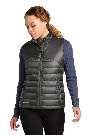 Eddie Bauer Womens Water Resistant Quilted Full Zip Vest - Iron Gate Grey  Exquisite Clothing Eddie-Bauer