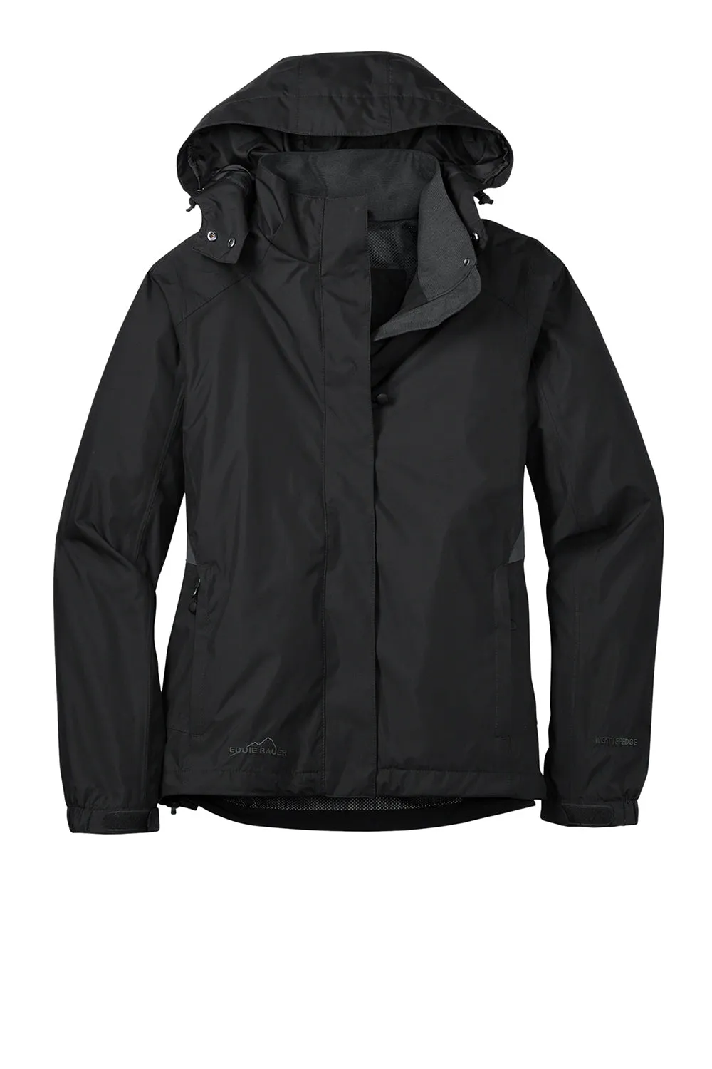 Eddie Bauer Womens Waterproof Full Zip Hooded Jacket - Black  Exquisite Clothing Eddie-Bauer
