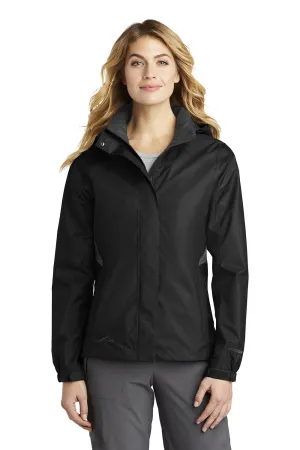 Eddie Bauer Womens Waterproof Full Zip Hooded Jacket - Black  Exquisite Clothing Eddie-Bauer