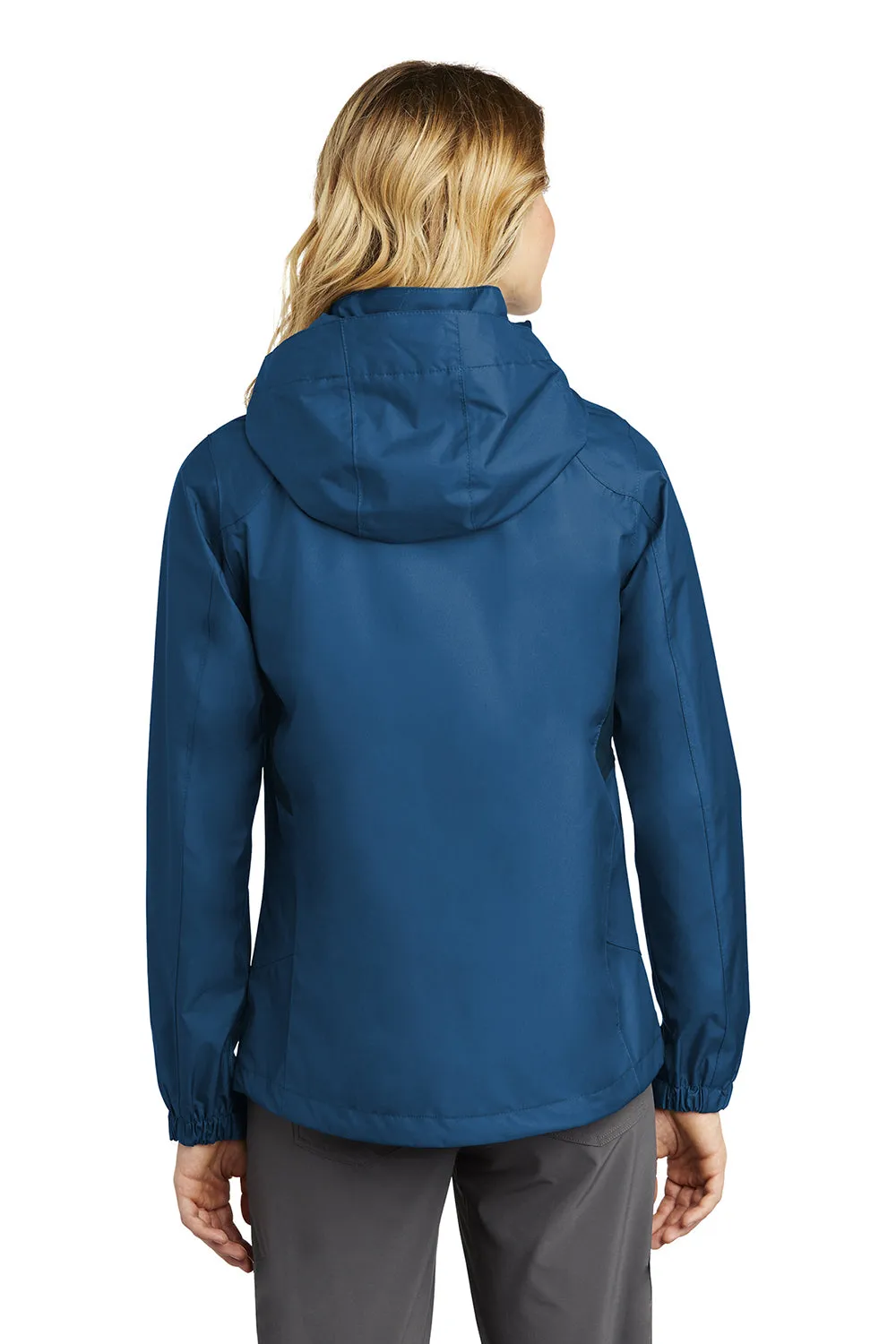 Eddie Bauer Womens Waterproof Full Zip Hooded Jacket - Deep Sea Blue  Exquisite Clothing Eddie-Bauer
