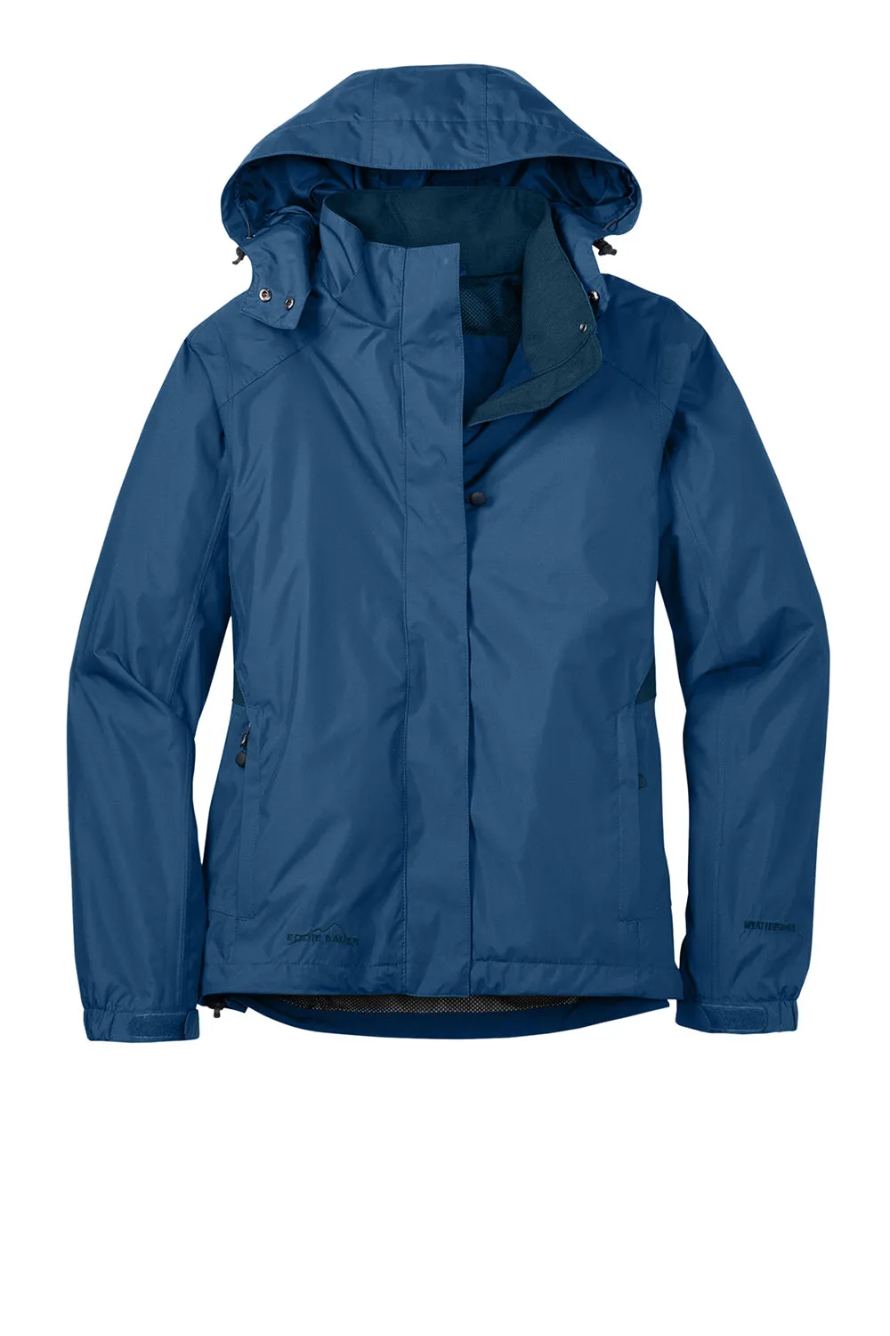Eddie Bauer Womens Waterproof Full Zip Hooded Jacket - Deep Sea Blue  Exquisite Clothing Eddie-Bauer