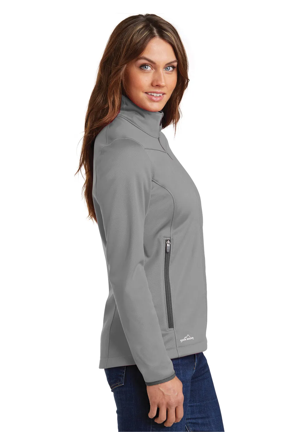Eddie Bauer Womens Waterproof Full Zip Jacket - Chrome Grey  Exquisite Clothing Eddie-Bauer