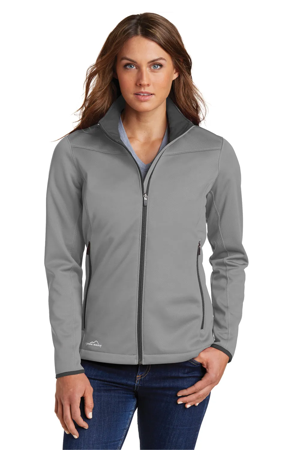 Eddie Bauer Womens Waterproof Full Zip Jacket - Chrome Grey  Exquisite Clothing Eddie-Bauer