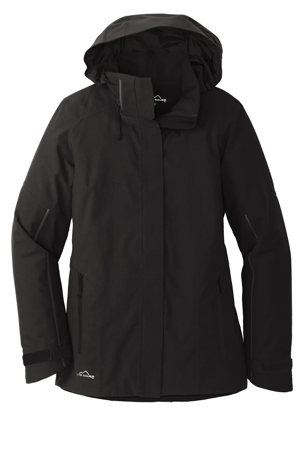 Eddie Bauer Womens WeatherEdge Plus Waterproof Full Zip Hooded Jacket - Black