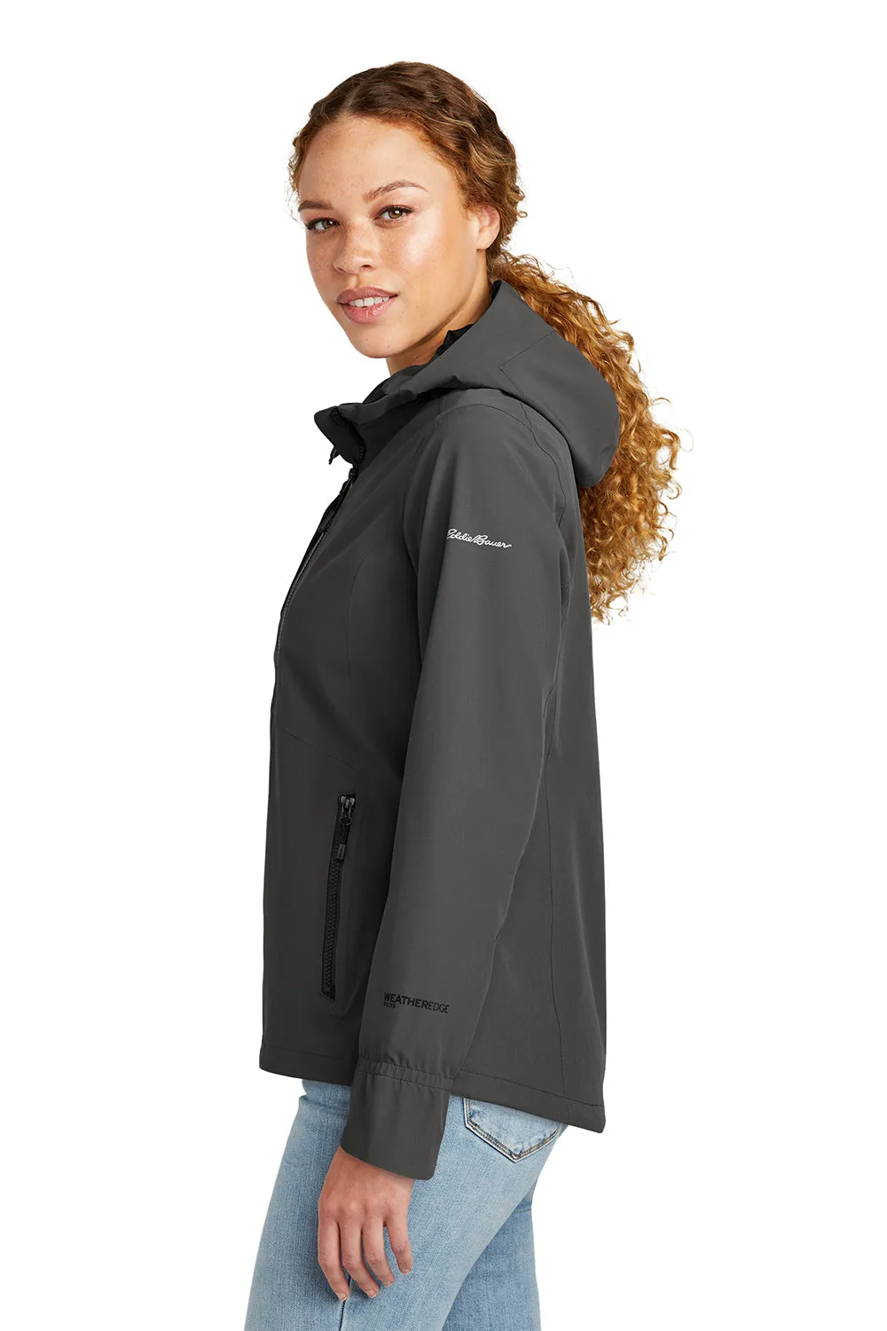 Eddie Bauer Womens WeatherEdge Plus Waterproof Full Zip Hooded Jacket - Iron Gate Grey  Exquisite Clothing Eddie-Bauer