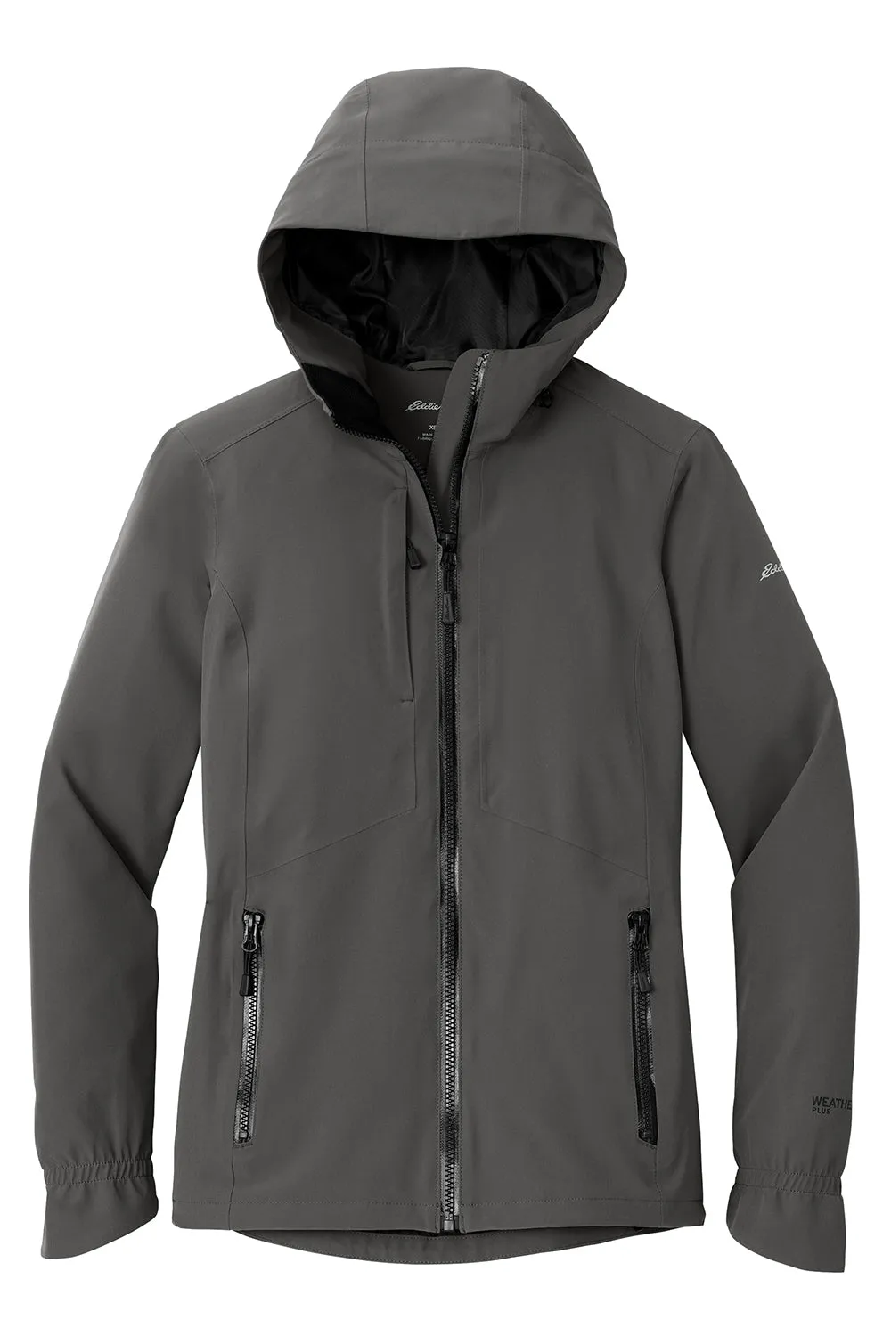 Eddie Bauer Womens WeatherEdge Plus Waterproof Full Zip Hooded Jacket - Iron Gate Grey  Exquisite Clothing Eddie-Bauer