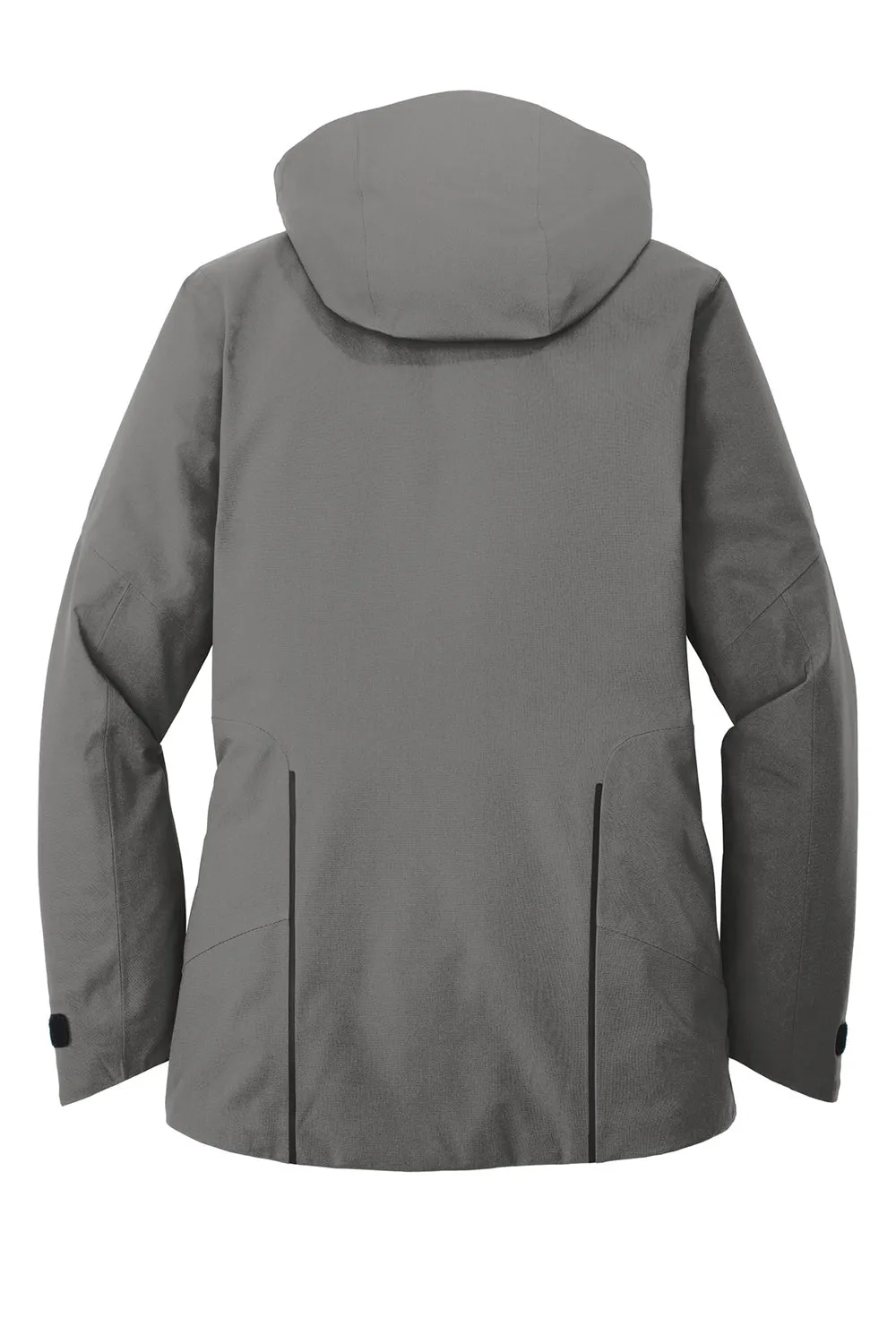 Eddie Bauer Womens WeatherEdge Plus Waterproof Full Zip Hooded Jacket - Metal Grey  Exquisite Clothing Eddie-Bauer