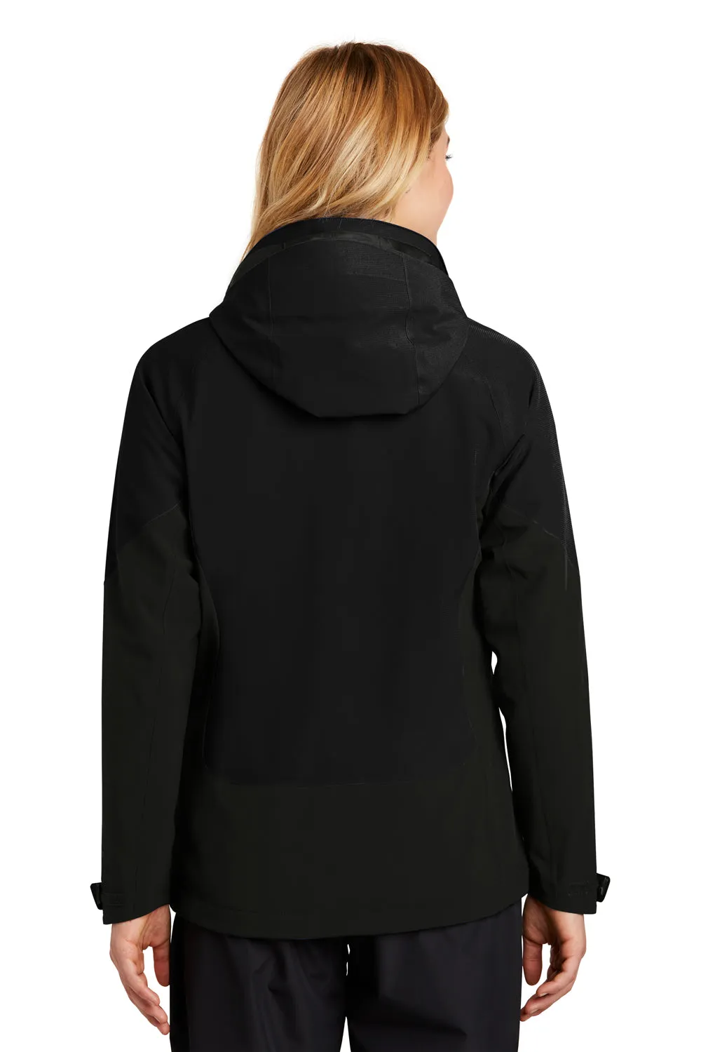 Eddie Bauer Womens WeatherEdge Waterproof Full Zip Hooded Jacket - Black  Exquisite Clothing Eddie-Bauer