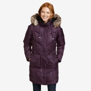 Eddie Bauer Women's Winter Coat Lodge Cascadian Down Parka Puffer Jacket - Dark Purple Eddie Bauer
