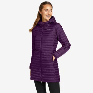 Eddie Bauer Women's Winter Coat Microlight Traveler Down Parka Jacket - Purple Eddie Bauer