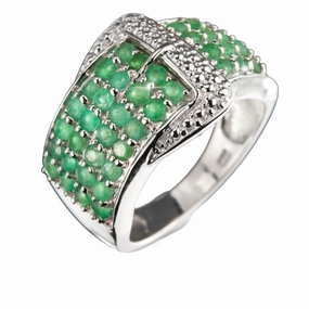 Emerald Buckle Ring
