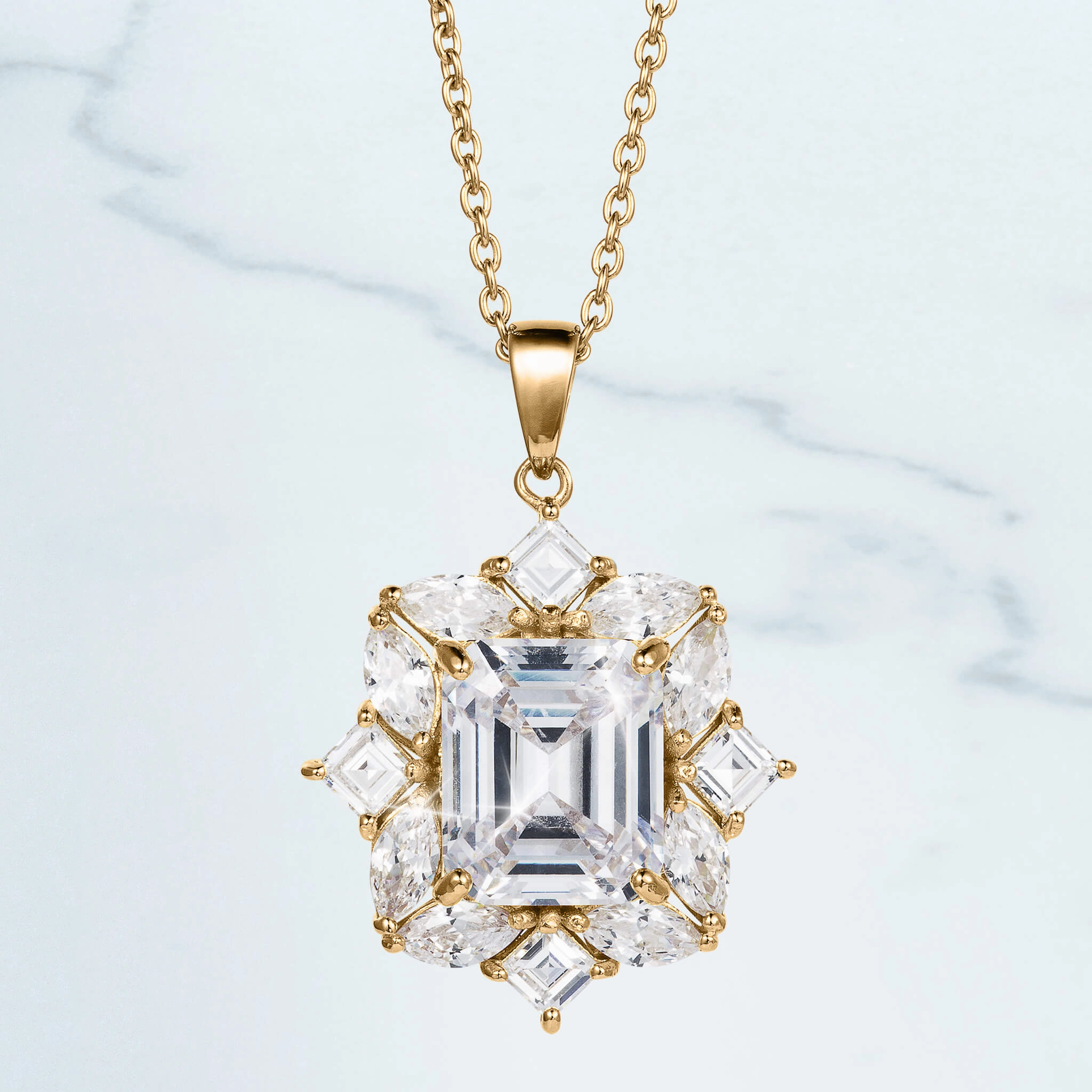 Endless Gems Square Pendant