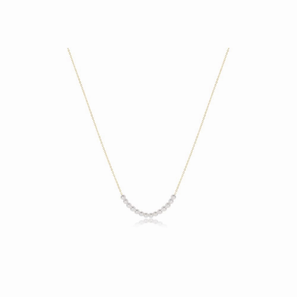 enewton 16" Necklace Gold - Classic Beaded Bliss - 4mm Pearl
