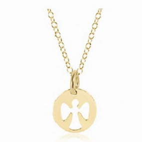 enewton egirl 14" Necklace Gold - Guardian Angel Small Gold Disc