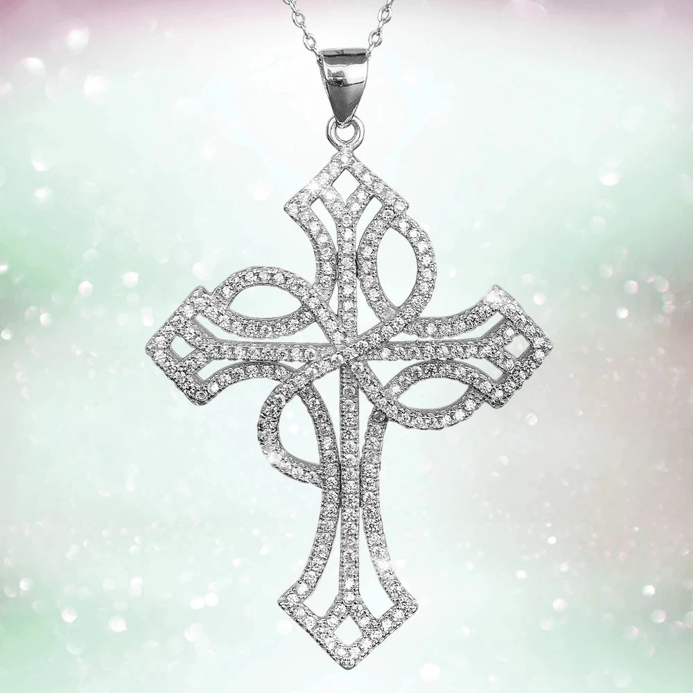 Eulalia Rhodium Cross