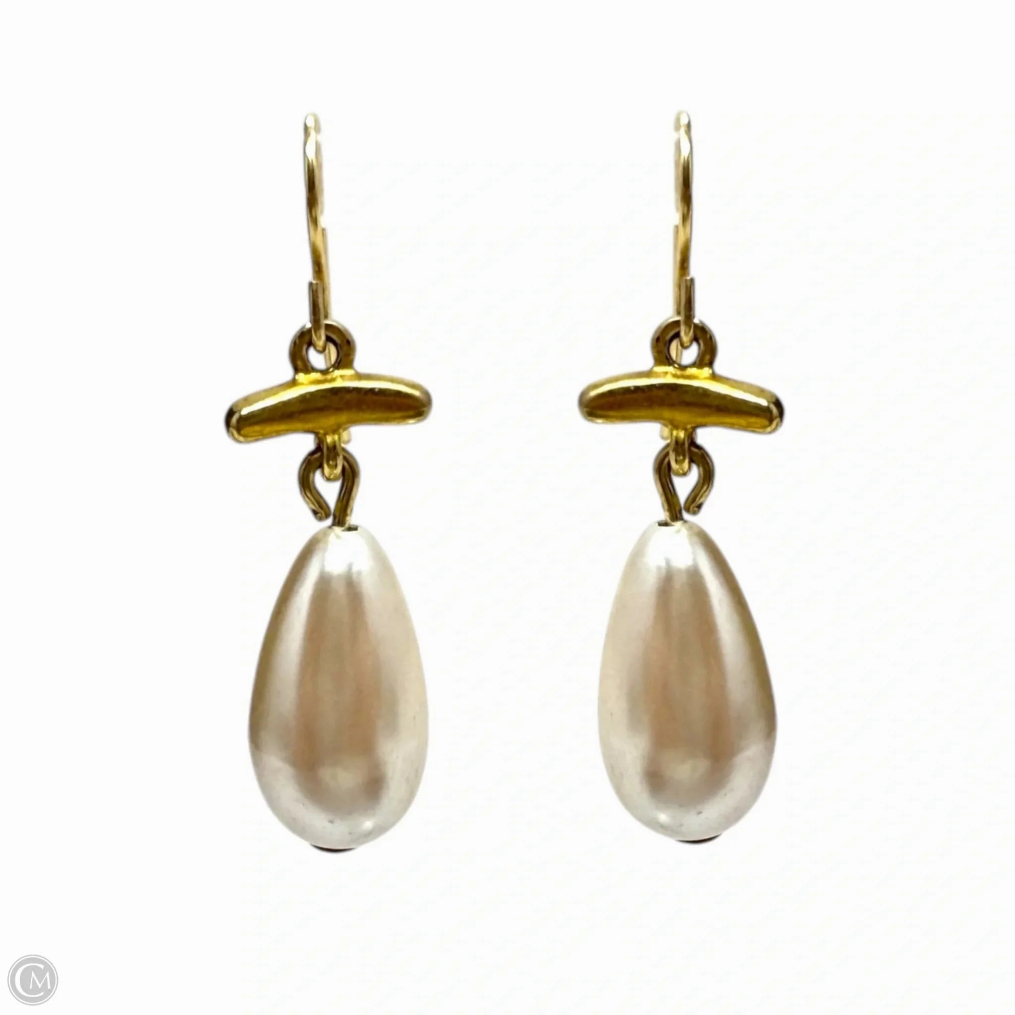 Faux Pearl Drop Earrings By Unbranded