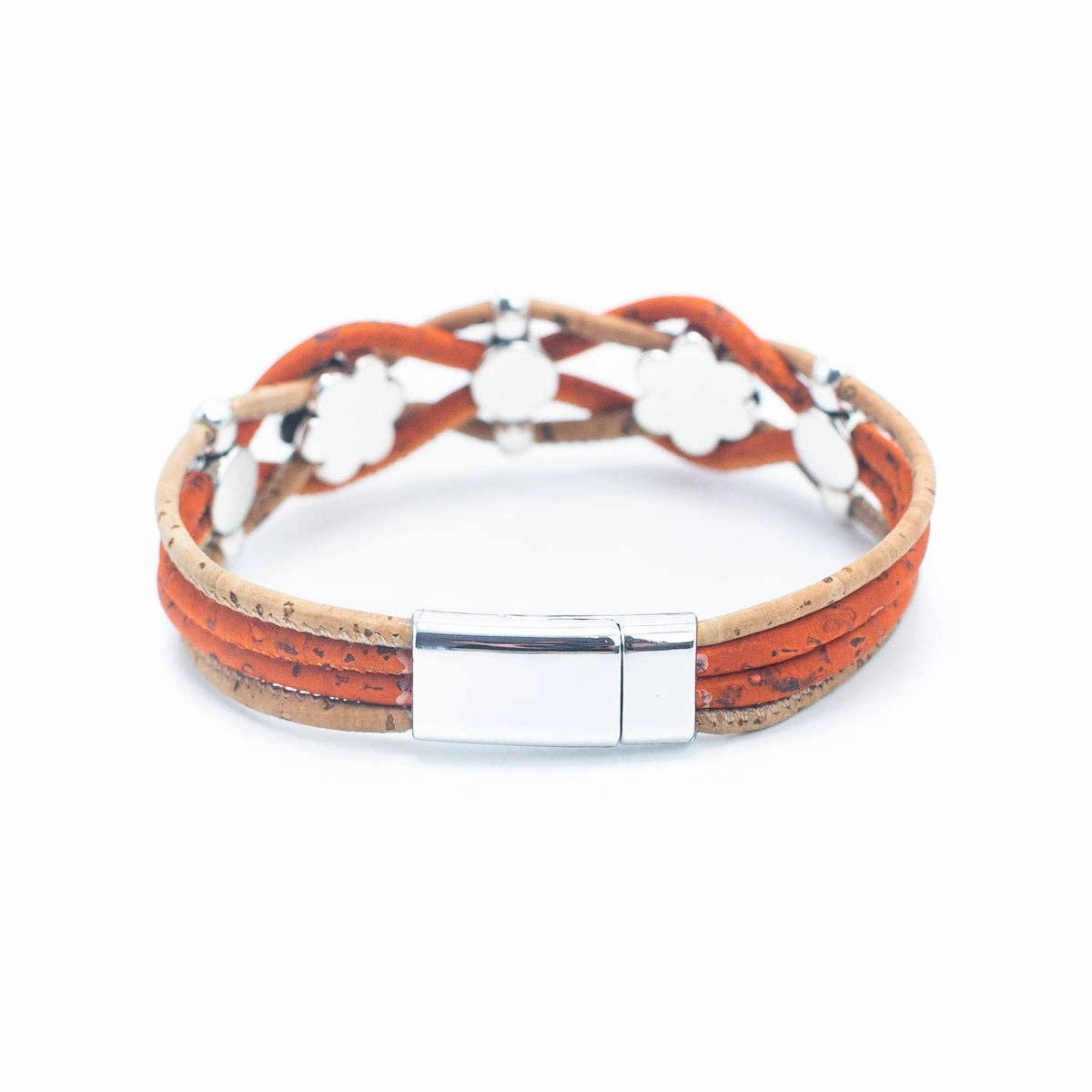 Floral Cork handmade bracelet DBR-031-MIX-5