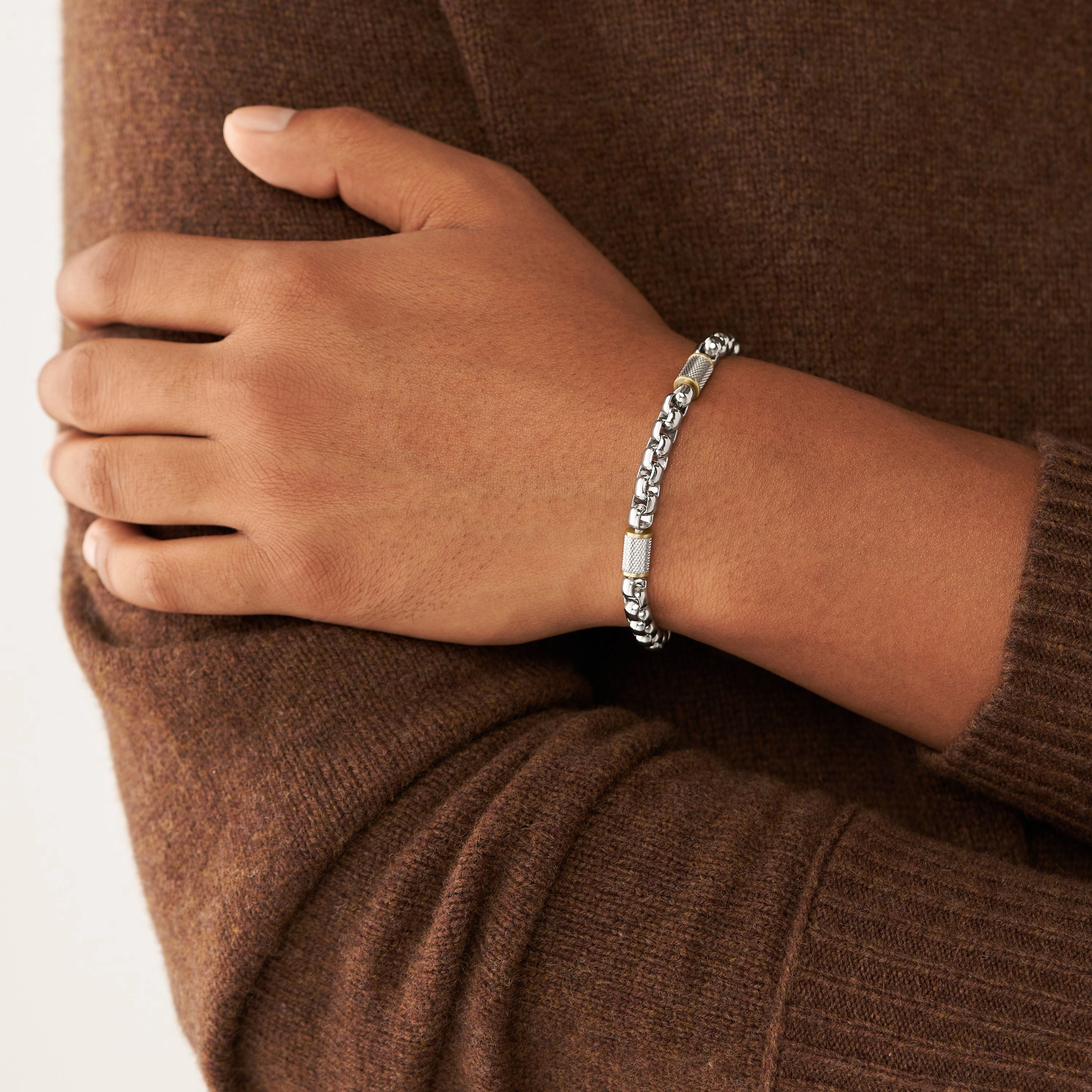 Fossil Jewelry Two Tone Bracelet JF04138998