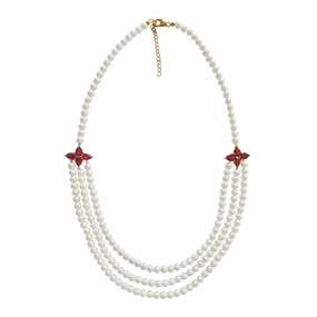 Garnet Pearl Necklace