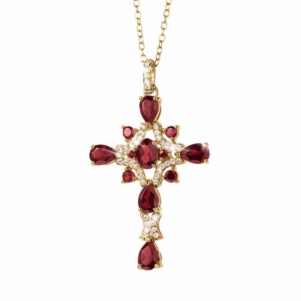 Garnet Ribbon Pendant