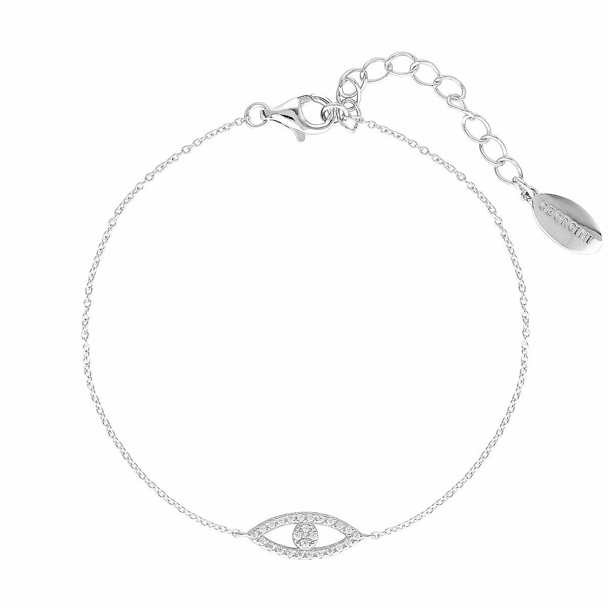 GEORGINI ROCK STAR EVIL EYE SILVER BRACELET