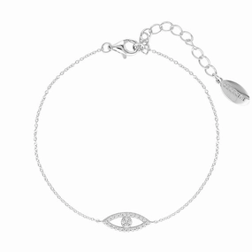 GEORGINI ROCK STAR EVIL EYE SILVER BRACELET