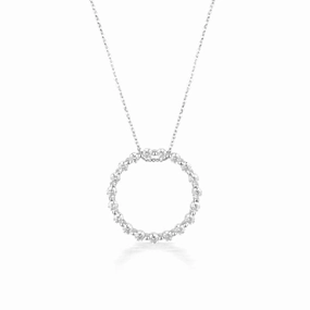 Georgini Sterling silver Zirconia Circle Of Life Pendant On Chain