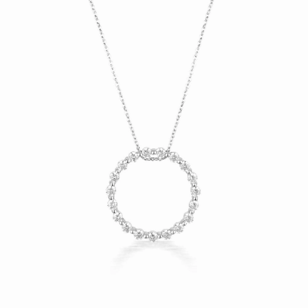 Georgini Sterling silver Zirconia Circle Of Life Pendant On Chain