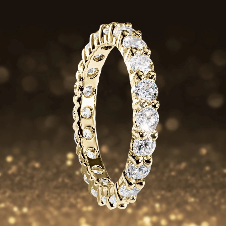 Gold Millionaire Tennis Eternity Ring