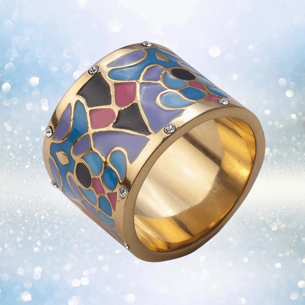 Golden Peacock Ring