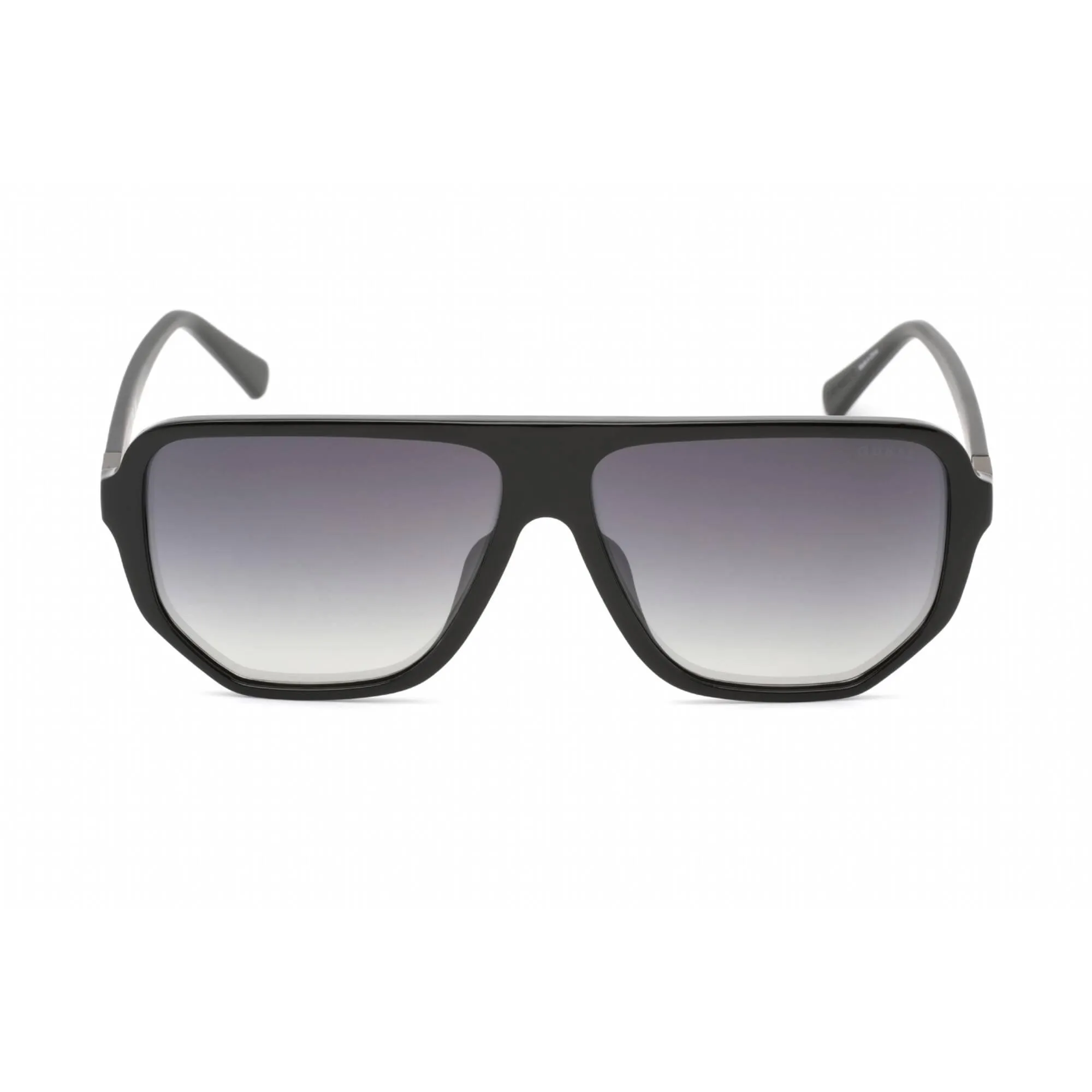 Guess Men's Sunglasses - Full Rim Shiny Black Plastic Pilot Shape Frame | GU00003 01Q Guess Sunglasses