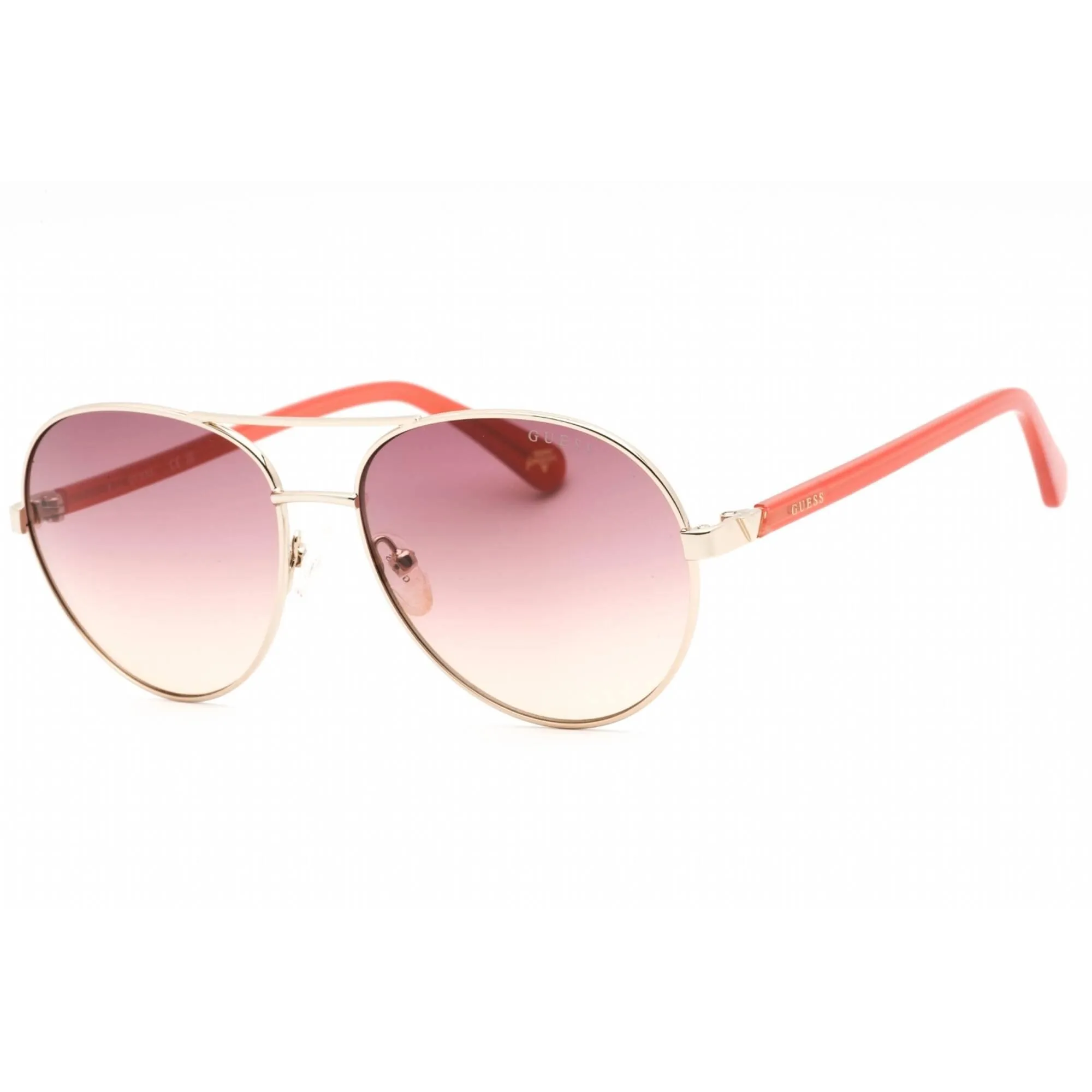Guess Women's Sunglasses - Adjustable Nose Pad Gold Metal Aviator, 56 mm | GU5213 32Z Guess Sunglasses