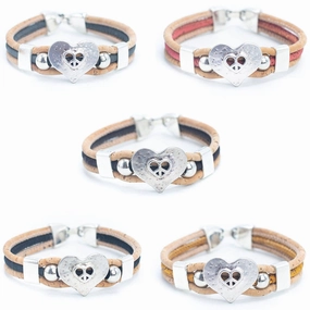 Handmade Cork Bracelet  BR-468-MIX-5NEW