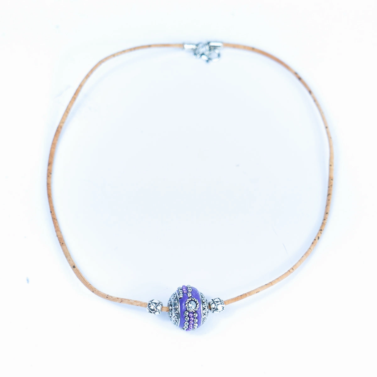 handmade women's cork necklace NE-1065-MIX-3