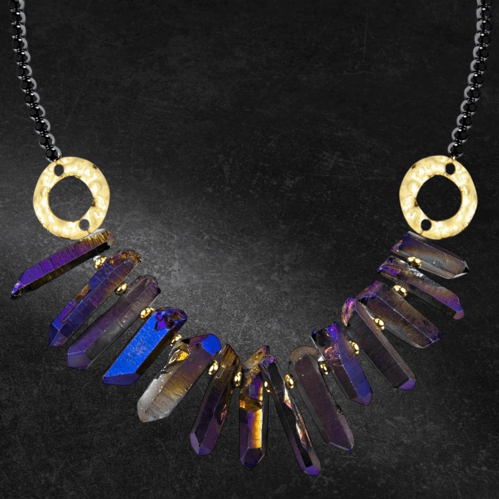 Hematite Crystal Necklace